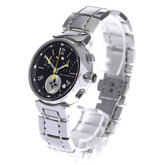 LOUIS VUITTON Tambour Lovely Cup MM Q132G Chronograph Quartz Ladies Watch - Picture 1 of 12